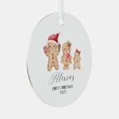 Alexia Personalized Baby's First Christmas Metalen Ornament (Voorkant Rechts)
