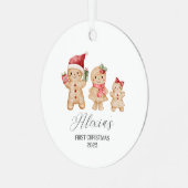 Alexia Persoonlijke Eerste Kerstmis van de Baby Metalen Ornament (Voorkant links)