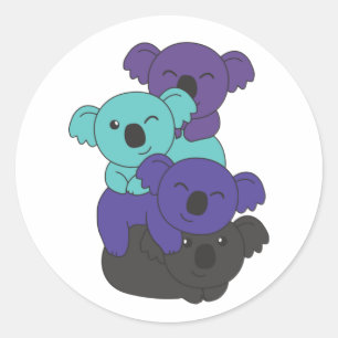Alexigender Flag Gander Pride Lgbtq Koala Classic Ronde Sticker