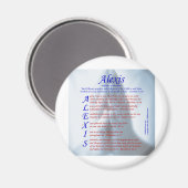 Alexis Acrostic Magneet (Voorkant / Achterkant)