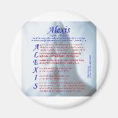 Alexis Acrostic Magneet (Voorkant)
