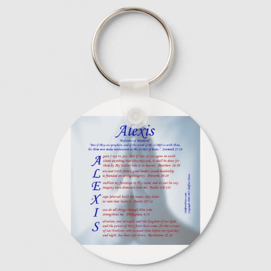 Alexis Acrostic Sleutelhanger (Voorkant)