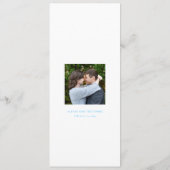 Alexis Blauw Elegant Modern Bruiloft Menu (Achterkant)