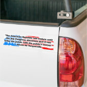 Alexis De Tocqueville: De Amerikaanse Republiek. Bumpersticker (Op Truck)