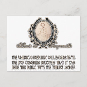 Alexis de Tocqueville Quote: Het leven van Amerika Briefkaart