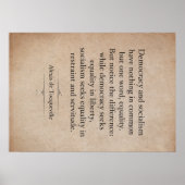 Alexis de Tocqueville Quote Poster (Voorkant)