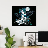 Alexis Flower Moon Angel Poster (Thuiskantoor)