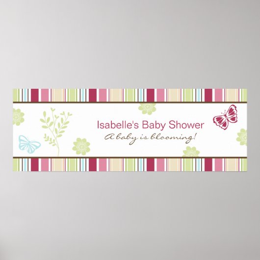 Alexis Garden Baby shower Banner Poster (Voorkant)