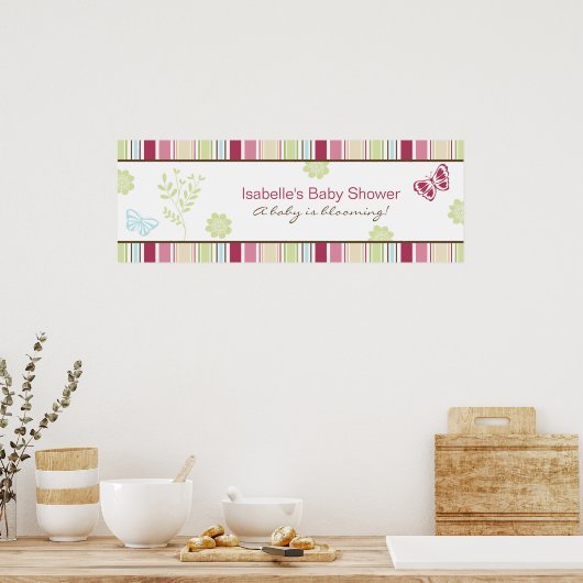 Alexis Garden Baby shower Banner Poster (Keuken)