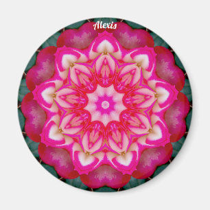ALEXIS ~ Gepersonaliseerde miniatuur Roos fractal  Magneet