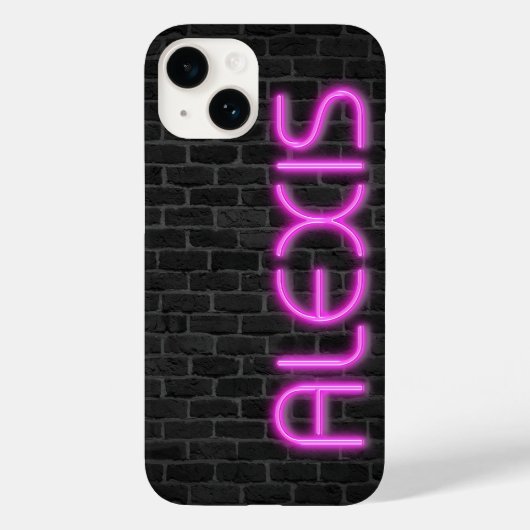 ALEXIS in PINK-neonverlichting Case-Mate iPhone Case (Achterkant)