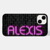 ALEXIS in PINK-neonverlichting Case-Mate iPhone Case (Achterkant (horizontaal))