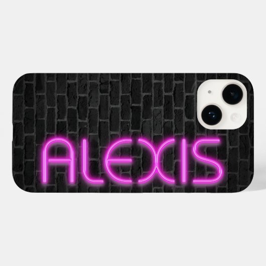 ALEXIS in PINK-neonverlichting Case-Mate iPhone Case (Achterkant (horizontaal))