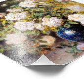 Alexis Kreyder-Rozen in een kobaltvase Foto Afdruk (Hoek)