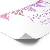 Alexis-naam betekent paarse roze bundel poster (Hoek)