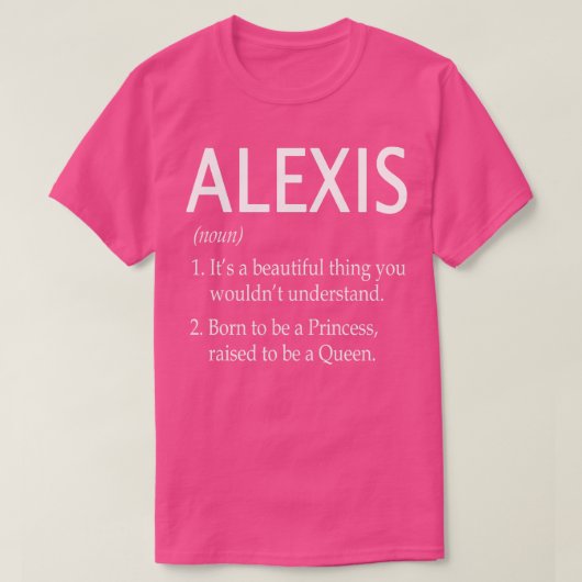 Alexis Naam Gift T-shirt (Design voorkant)