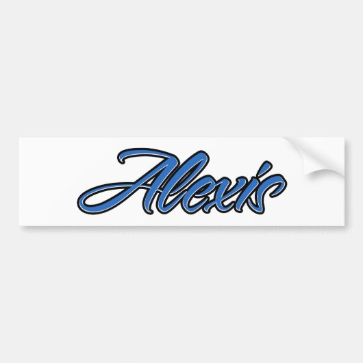 Alexis Name blue Aufkleber Sticker Autoaufkleber (Voorkant)