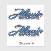 Alexis Name blue Aufkleber Sticker Stickerset (Vel)