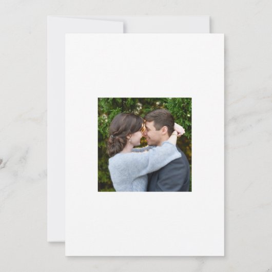 Alexis Zwart-wit Elegante Moderne Bruiloft Kaart (Achterkant)