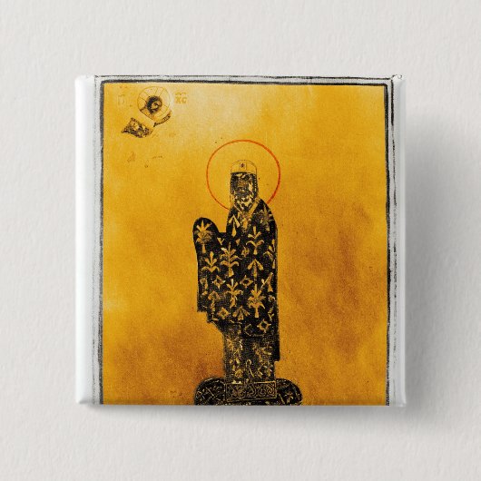 Alexius i Comnenus , Byzantijnse keizer 2 Vierkante Button 5,1 Cm (Voorkant)