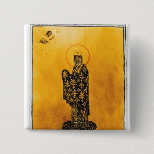 Alexius i Comnenus , Byzantijnse keizer 2 Vierkante Button 5,1 Cm