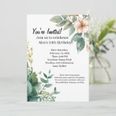 Alex's Floral 10e verjaardag Kaart (Staand voorkant)