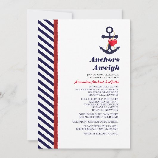 Alex'Uitnodiging Kaart (Voorkant)