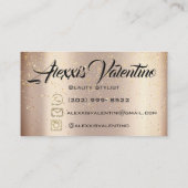 Alexxis Makeup Brow Lashes Glitter Drip Waxing Visitekaartje (Achterkant)