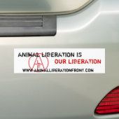 ALF Dierenbevrijding is onze bevrijding Bumpersticker (Op auto)