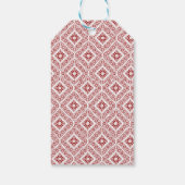 Alf Mabrook Palestijnse Tatreez Print in het Rood Cadeaulabel (Achterkant)