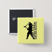 ALF slaat levens op Vierkante Button 5,1 Cm (Voorkant /achterkant)