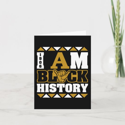 Alfa Afrikaanse Broederschap 1906 Ik ben Zwarte Ge Kaart (Voorkant)