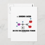alfa-aminozuur in niet-geïoniseerde vorm (molecuul briefkaart (Voorkant / Achterkant)