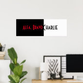Alfa, Bravo Charlie Poster (Thuiskantoor)