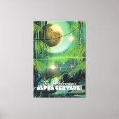 Alfa Centauri retro-moeras sci-fi poster Canvas Afdruk (Voorkant)