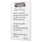 Alfa en omega gedicht verticale print muur art dec klembord (Links)