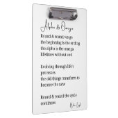 Alfa en omega gedicht verticale print muur art dec klembord (Rechts)