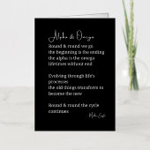 Alfa- en omega-gedichten folie wenskaart (Voorkant)