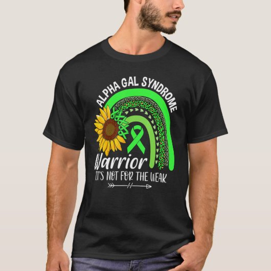Alfa Gal Syndrom Sunflower Rainbow Awareness T-shirt (Voorkant)