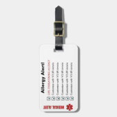 Alfa-gal-syndroom -  werk/Bagagelabel Bagagelabel (Voorkant verticaal)