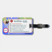 Alfa-gal-syndroom -  werk/Bagagelabel Bagagelabel (Achterkant horizontaal)