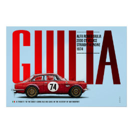 Alfa Giulia 2000 Tribute Perfect Poster