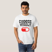 Alfa man Kies een wijs rode pil T-shirt (Voorkant volledig)