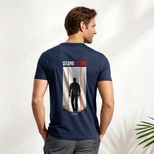 Alfa man t-shirt voor alleenstaanden Eenzame wol