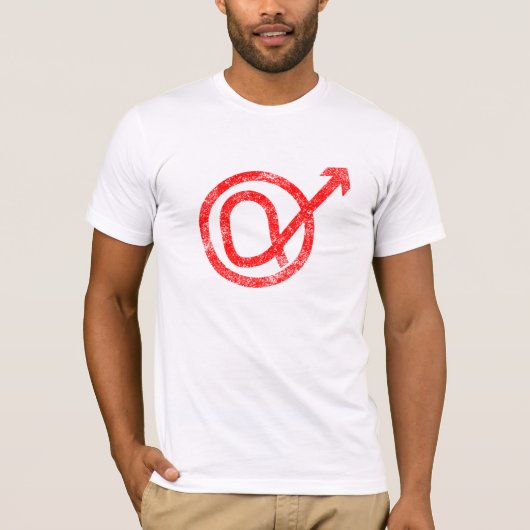 Alfa Mannelijk teken T-shirt (Voorkant)