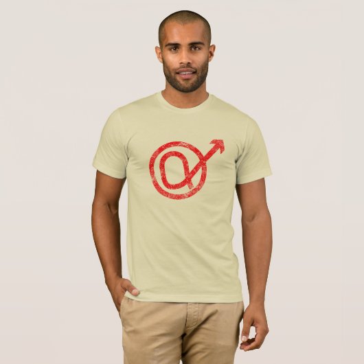 Alfa Mannelijk teken T-shirt (Voorkant volledig)