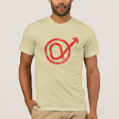 Alfa Mannelijk teken T-shirt (Voorkant)