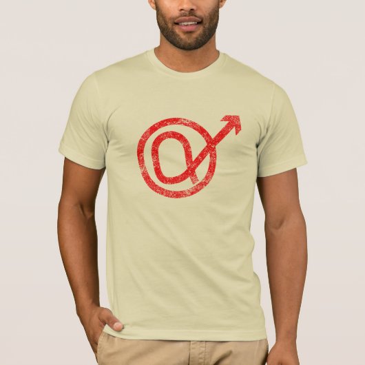 Alfa Mannelijk teken T-shirt (Voorkant)