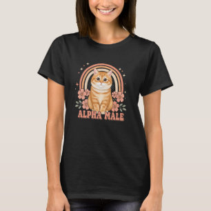 Alfa mannetjeskat u2013 Grappige Retro Oranje Kat T-shirt