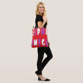 Alfa Omega rode witte paars Tote Bag (Op model)